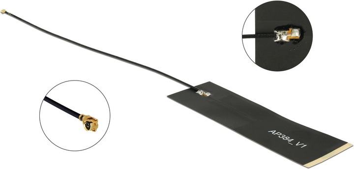 Produktbild Delock LoRa/MHF Antenne, SMA-Stecker, schwarz (Lora, GSM, 5G, 3G)
