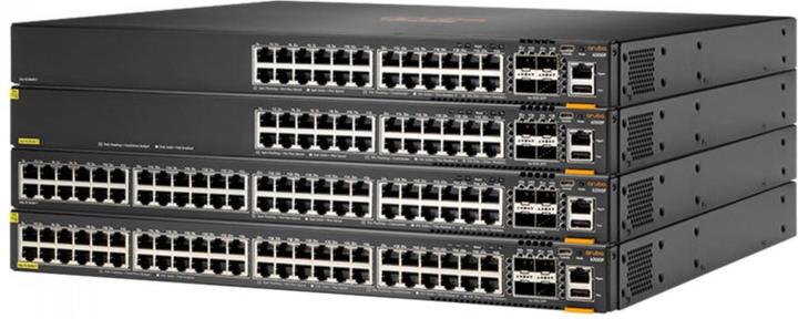 Immagine prodotto HPE Aruba 6300F Switch con 48 porte 1GbE Classe 4 PoE e 4 porte SFP56 (48 Porti)