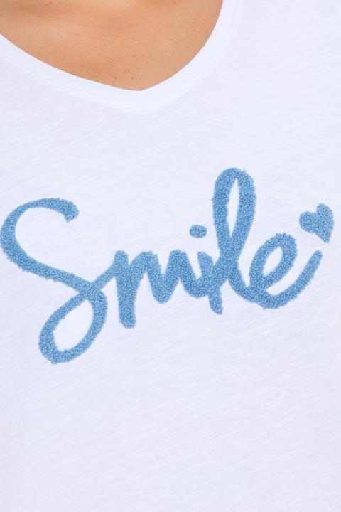 Produktbild Ulla Popken T-Shirt, Smile, Classic, V-Ausschnitt, Halbarm (58)