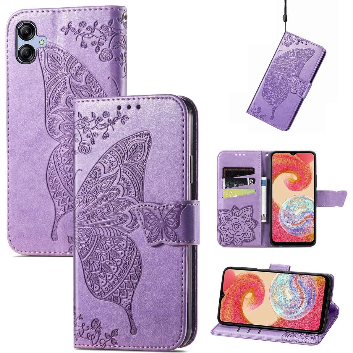 Thumbnail - König Design Hülle Handy Schutz für Samsung Galaxy A04e F04 M04 Case Cover Tasche Wallet Etui (Samsung Galaxy A04e), Sma...
