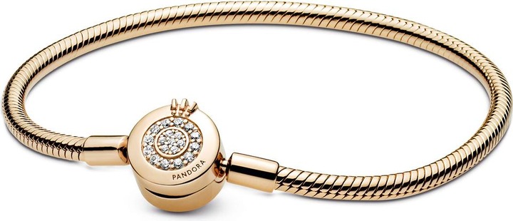 Produktbild Pandora Shine Snake Chain Crown Clasp Armband (19 cm, Metall, Vergoldet)