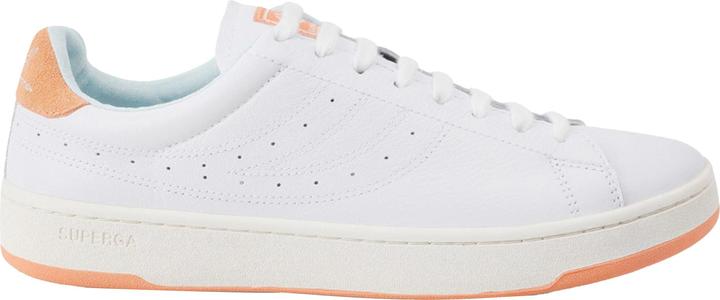 Melone-Orange, Azurblau, Weiss