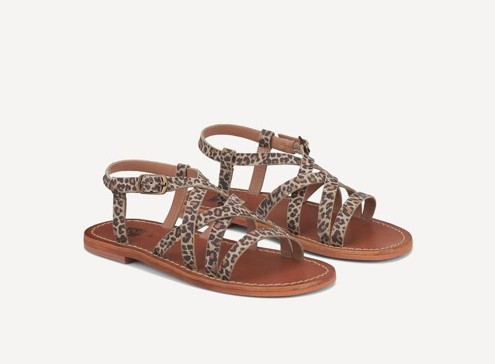 Produktbild La Redoute Collections Ledersandalen mit Riemen und Leopardenmuster (32)