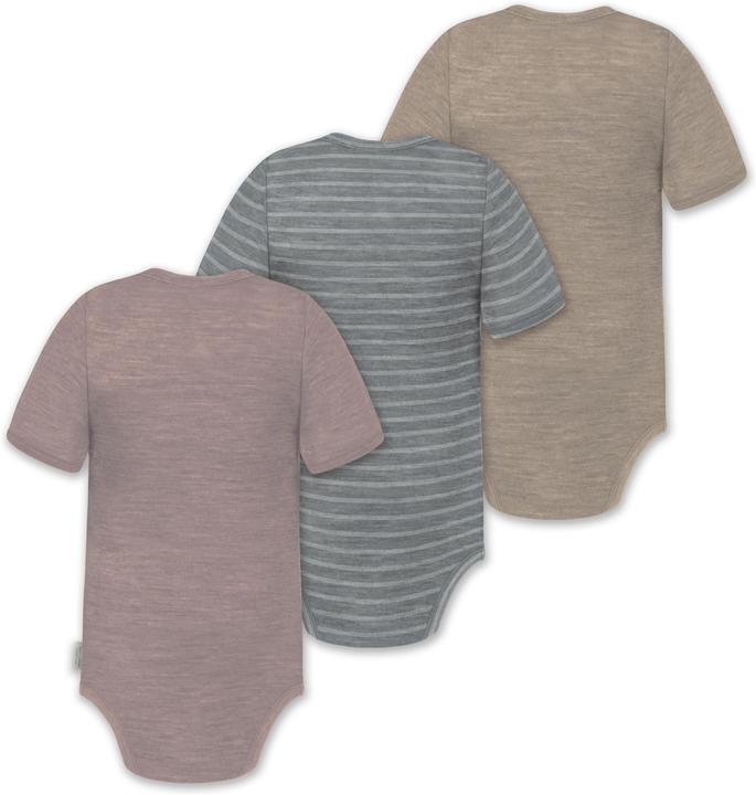 Produktbild Normani 3er Set Baby Merino Kurzarmbody „Tihoi" - 9319 (74)