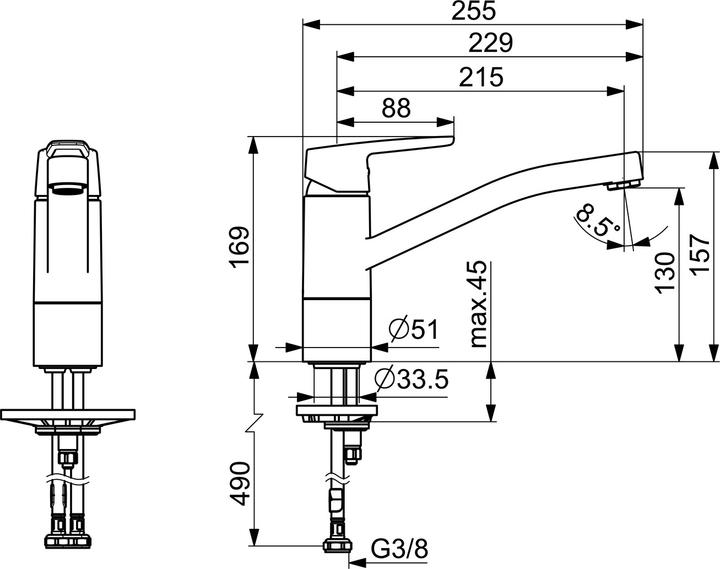 Productafbeelding Hansa kantoorwereld SPT-EH zuilmengkraan HANSAPOLO DN 15 vc (51482293)