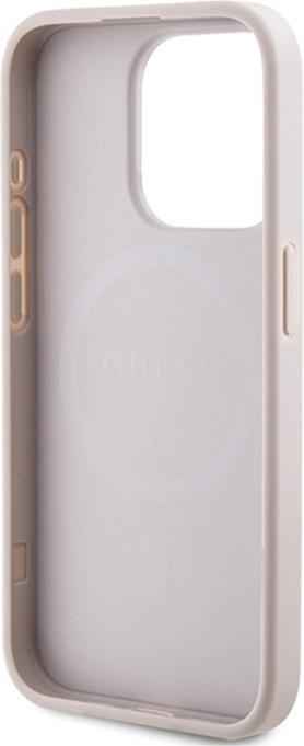Actual product image Guess GUHMP14XG4GFRP iPhone 14 Pro Max 6.7" różowy/pink hardcase 4G Collection Leather Metal Logo Ma (Apple iPhone 14 Pro Max)