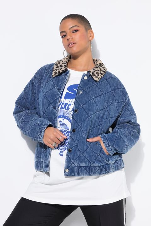 Actual product image Studio Untold Quilted Leopard Print Collared Jacket (58)