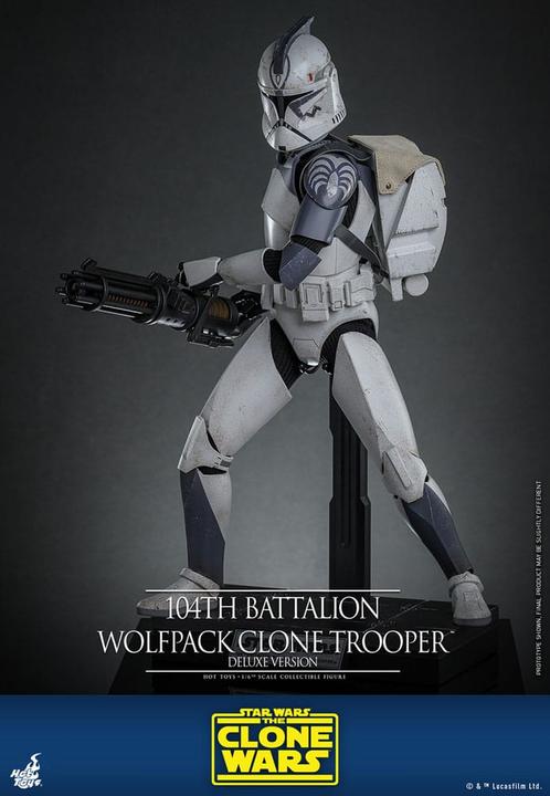Actual product image Hot Toys Star Wars The Clone Wars Actionfigur 1/6 104th Battalion Wolfpack Clone Trooper Deluxe Version 30 cm
