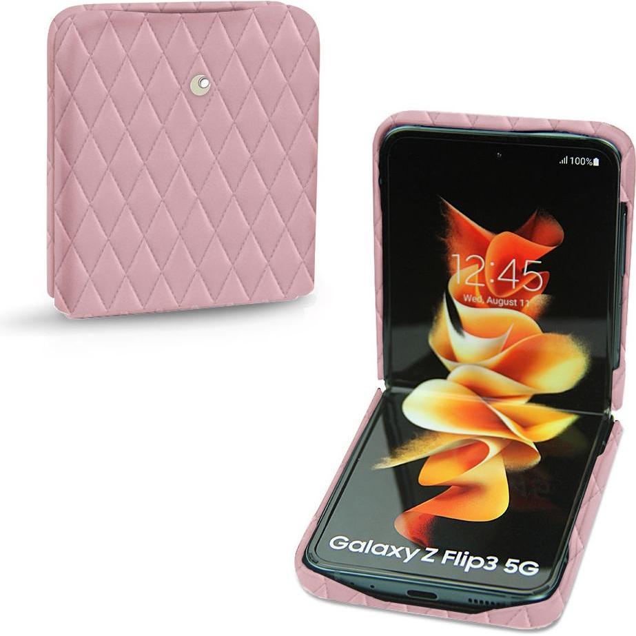 Thumbnail - Noreve Lederschutzhülle (Samsung Galaxy Z Flip3), Smartphone Hülle, Rosa