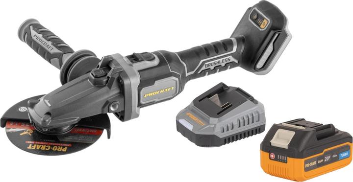 Image du produit Procraft Industrial AG125Cbb Meuleuse d'angle sans fil à tête plate 20 V 125 mm Brushless + 1x (125 mm)