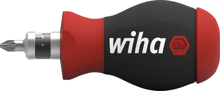 Productafbeelding Wiha Schroevendraaier met Bit Magazine Stubby (Schroeven met sleufkop, Inbus, Torx (TX), Kruisvormig PZ, Phillipps kruissleuf (PH))