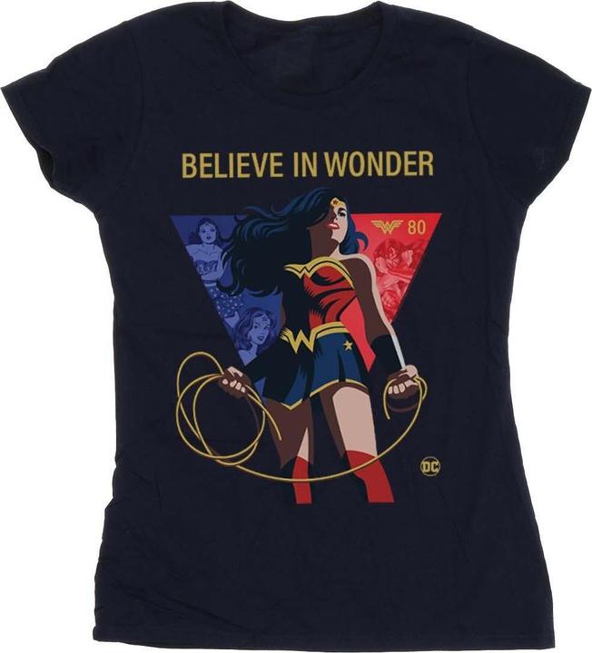 Immagine prodotto Wonder Woman 80th Anniversary Believe In Wonder Pose Maglietta Donna (XL)