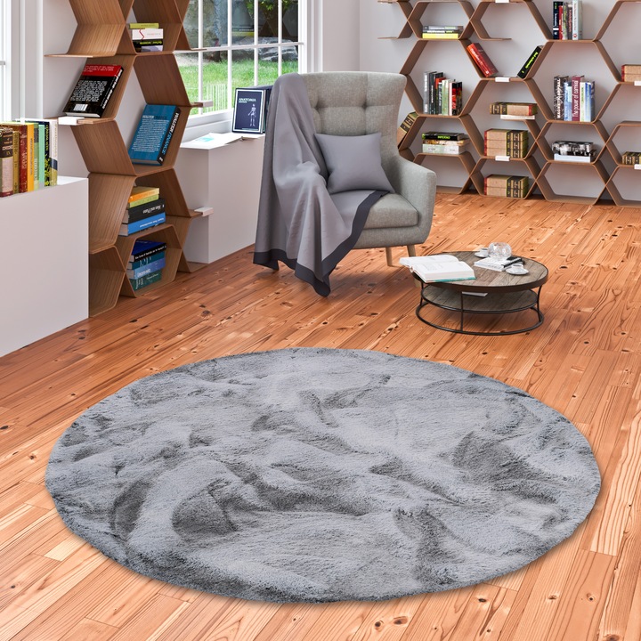 Produktbild Pergamon Luxus Super Soft Fellteppich Plush Rund (Ø 160 cm)