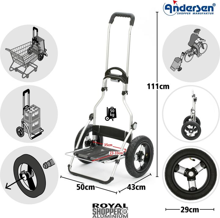 Image du produit Andersen Royal Shopper Ortlieb Einkaufstrolley 65 cm