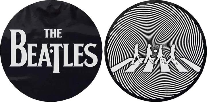 Produktbild The Beatles Matte Plattenteller Crossing Silhouettes DropTLogo 2erPack (Plattenteller)