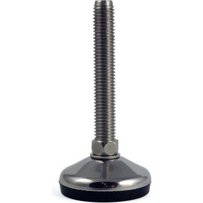 Rs Pro, Möbelgleiter + Schutzpuffer, Verstellbarer Fuss M12 x 125mm, bis 700kg Edelstahl (1 Stück)