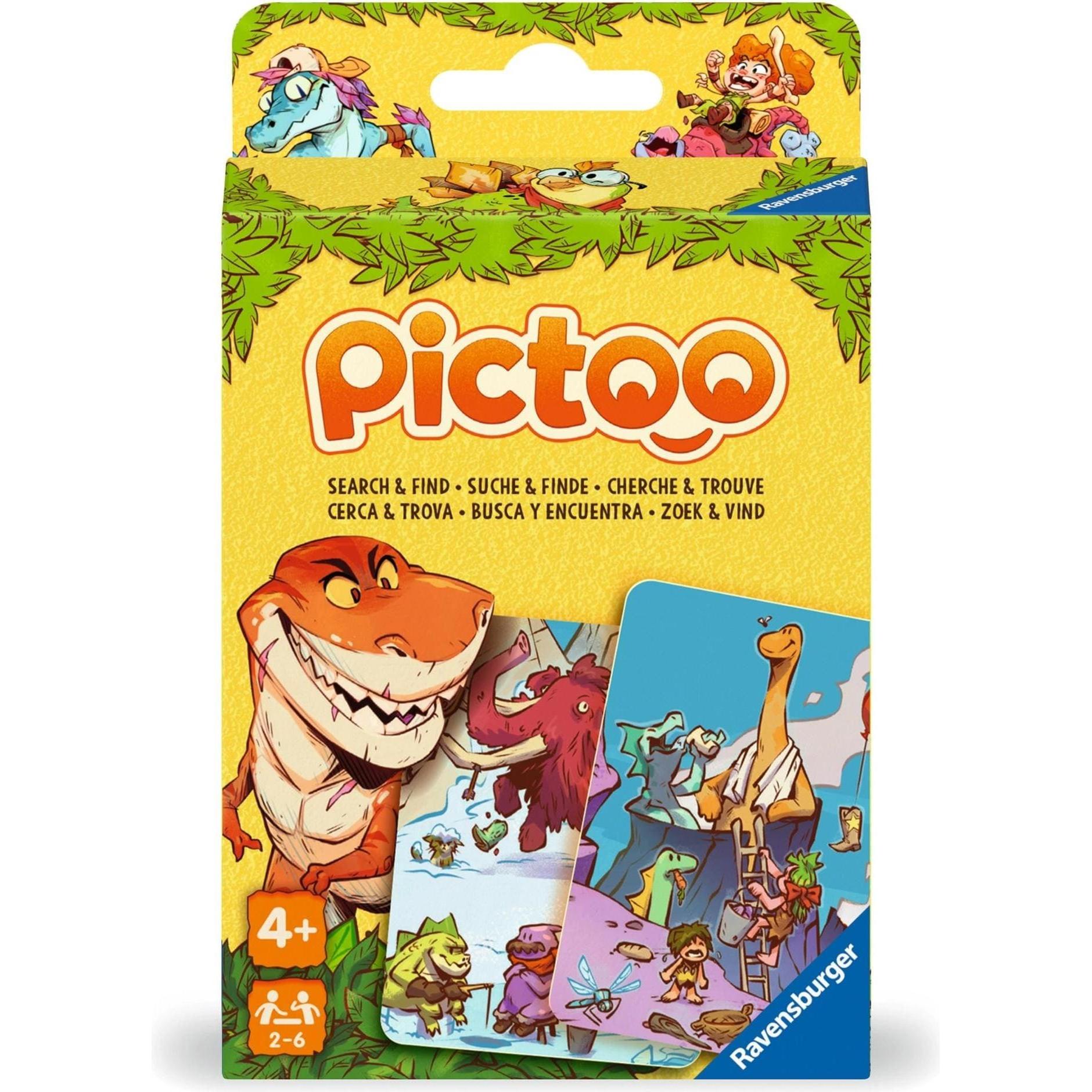 Ravensburger 23479 - Pictoo Dino Kartenspiel - Schnelles Karten-Suchspiel für Kinder ab 4 Jahren (Multilingual)
