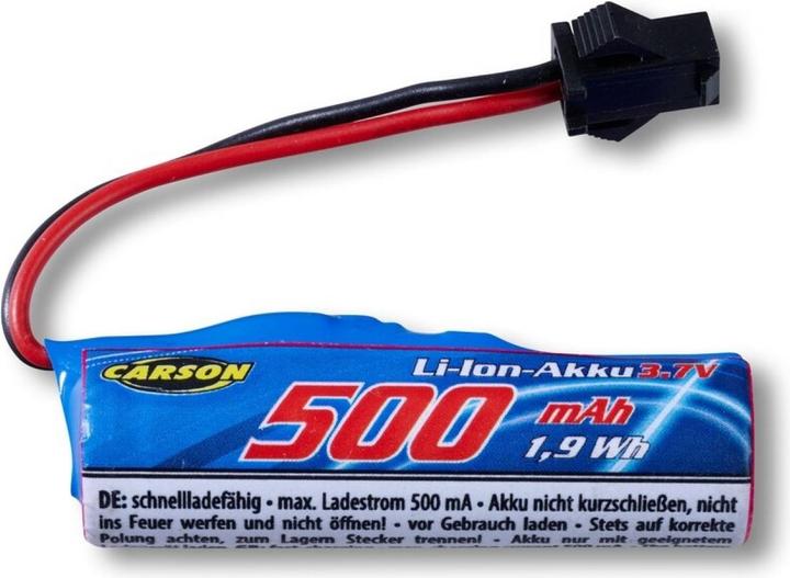 Produktbild Carson 3,7V/500mAh LiIon Akku JST Nano City (3.70 V, 500 mAh)