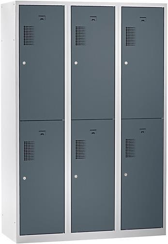 Actual product image eurokraft basic Locker, 6 compartments, width 1200 mm (120 cm, 180 cm)
