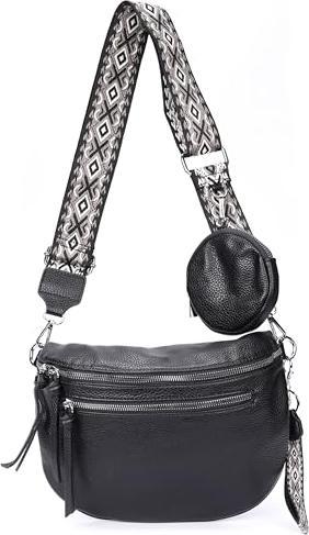 Only-Bags.Store Umhängetasche, 3-in-1-Umhängetasche, Gürteltasche mit Reissverschluss und verstellbarem breiten