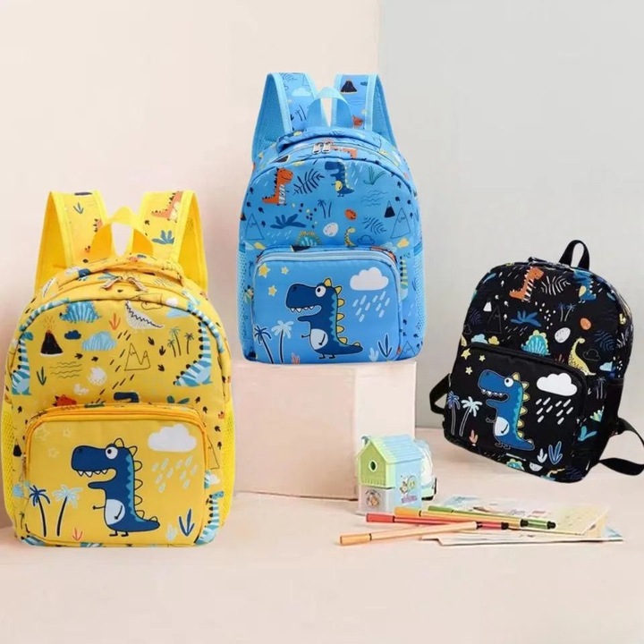 Immagine prodotto Only-Bags.Store Zaino scuola leggero con stampa di dinosauri per la scuola dell'infanzia