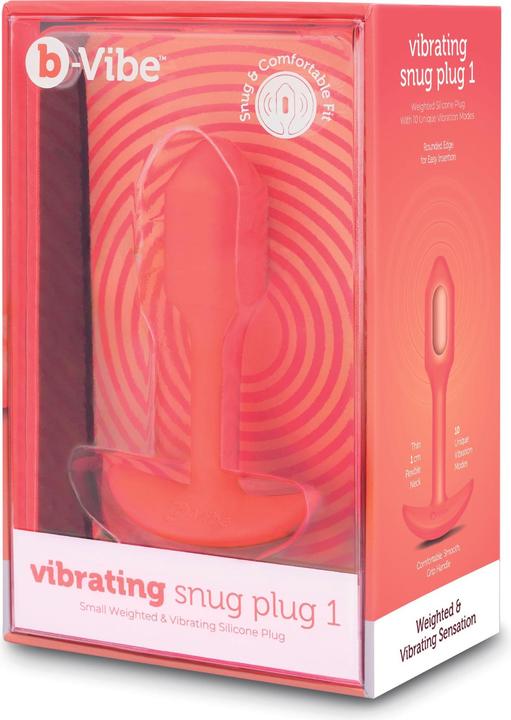 Actual product image B-Vibe Vibrating Snug Plug 1 (S) Orange