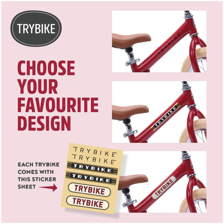 Produktbild Trybike Laufrad 2 in 1 vintage, red matt (12")