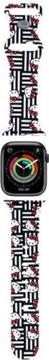 Immagine prodotto Hello Kitty Pasek HKAWMSDIESK Apple Watch 38/40/41mm czarny/cinturino nero Silicone Teste e Strisce (40 mm, Acciaio inossidabile, Silicone)