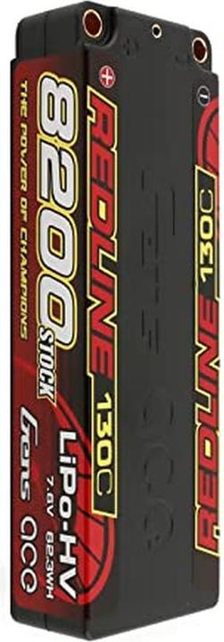 Actual product image Gens Ace RC Battery LiHV 8200 mAh 7.6 V 130C 2S1P Redline Series (7.60 V, 8200 mAh)