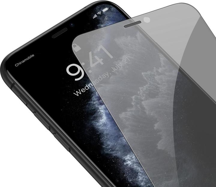 Produktbild Baseus All-glass Porcelain Crystal Dust-proof Anti-peeping Film for iP11 (1 Stk., Apple iPhone 11 Pro Max, Apple iPhone XS Max)