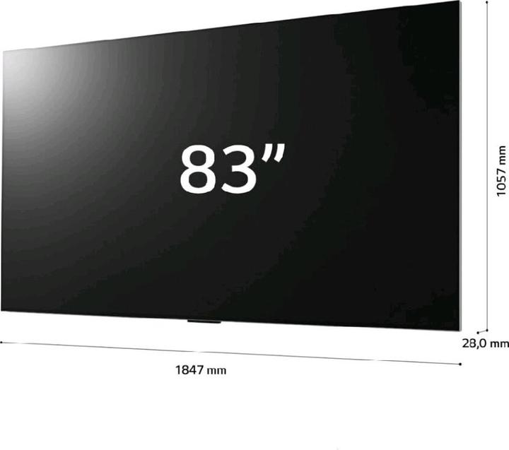 Actual product image LG OLED evo G4 83" OLED83G45LW Series (83", G4, OLED, 4K, 2024)