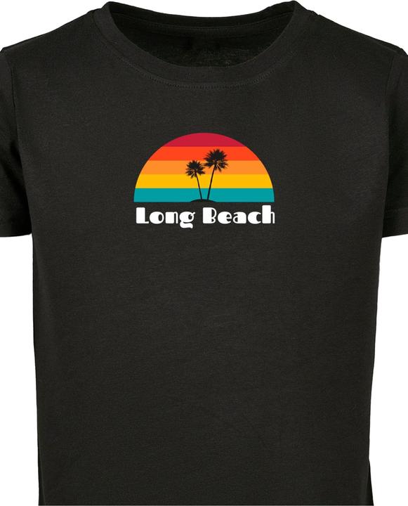 Produktbild Merchcode Girls Long Beach White Short Sleeve Tee - 174555 (146, 152)