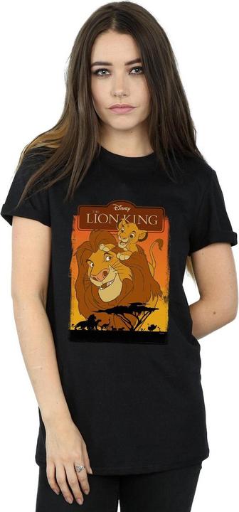 Actual product image Disney Womens/Ladies The Lion King Simba And Mufasa Cotton Boyfriend T-Shirt (S)