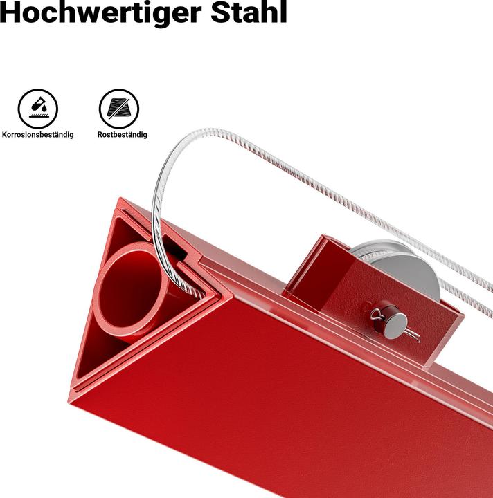Actual product image Wiltec Extension 140cm XXL plasterboard lifter plasterboard mounting aid panel red (68 kg)