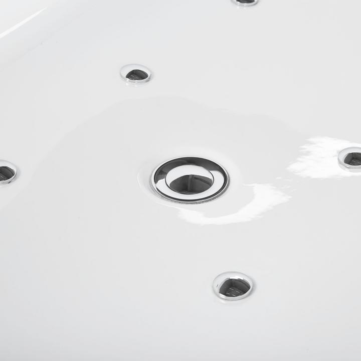 Actual product image Beliani Whirlpool Bath Free-standing White with LED 170 x 80 cm NEVIS (237 l, 170 cm, 80 cm)