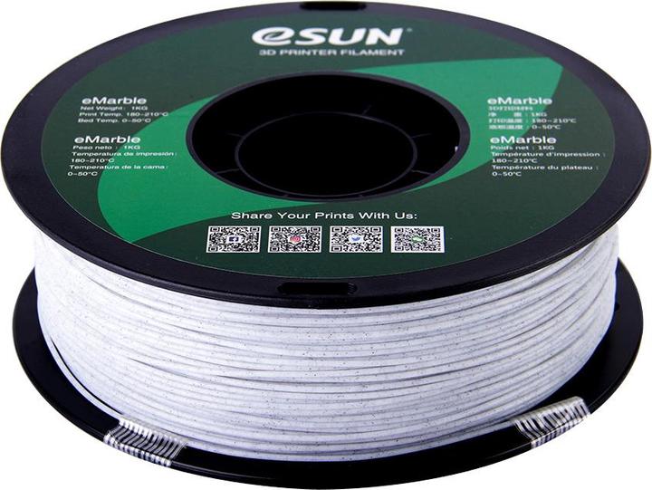 Immagine prodotto eSUN EMARBLE 1.75mm NATURALE 1kg (PLA, 1.75 mm, 1000 g, Trasparente)