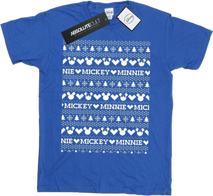 Produktbild Disney Mickey And Minnie Christmas Fair Isle TShirt (XL)