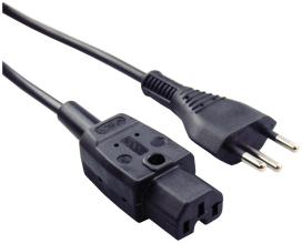 Produktbild Max Hauri TD-Apparatekabel H05VV-F3G1.0 Typ 12 / C15A (3 m)