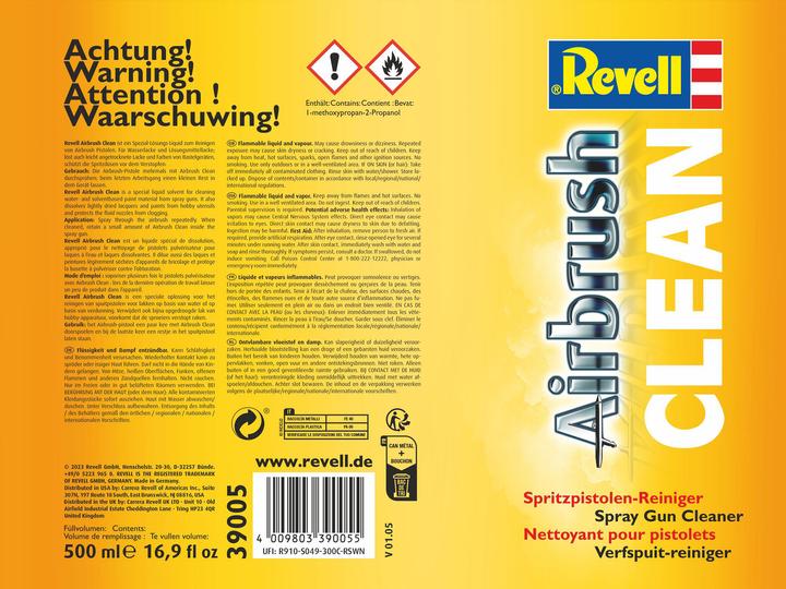 Nutritional values and ingredients Revell Airbrush Clean" Cleaning Spray