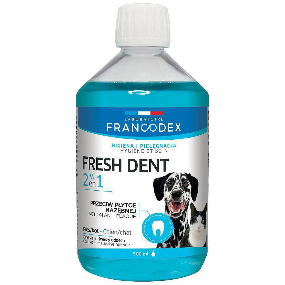 Francodex Fresh Dent płyn do higieny jamy ustnej 500ml (FR179121) (Gatto, Cane, 500 ml), Igiene animale