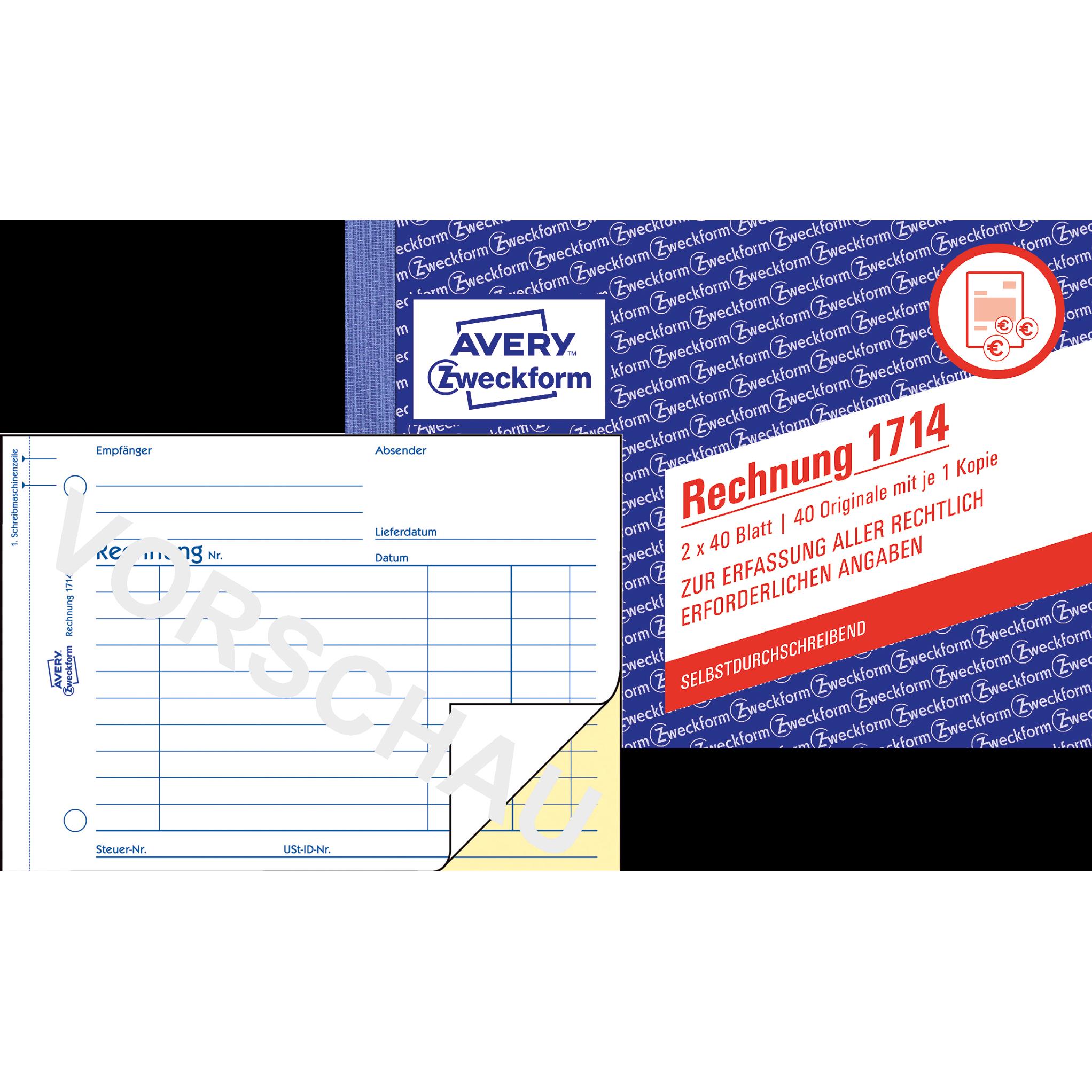 Avery, Formular, Rechnung (40 x)