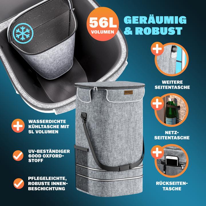 Image du produit Monzana Chariot de courses 2 en 1