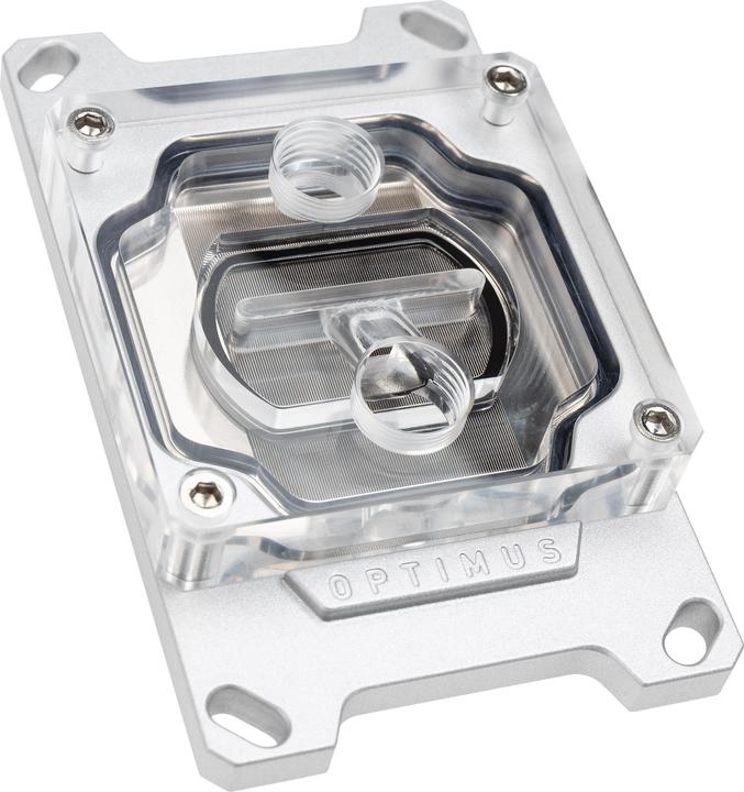 Actual product image Optimus Foundation CPU block - AM5 / AM4, silver / nickel