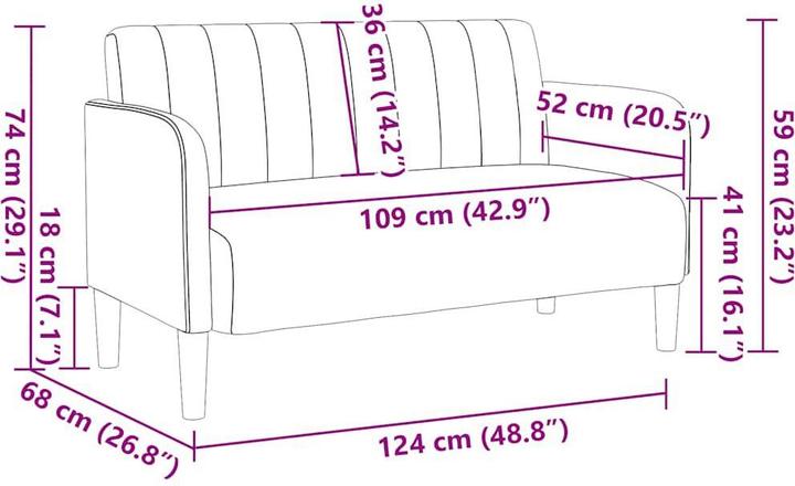 Produktbild vidaXL Zweiersofa (2-Sitzer)