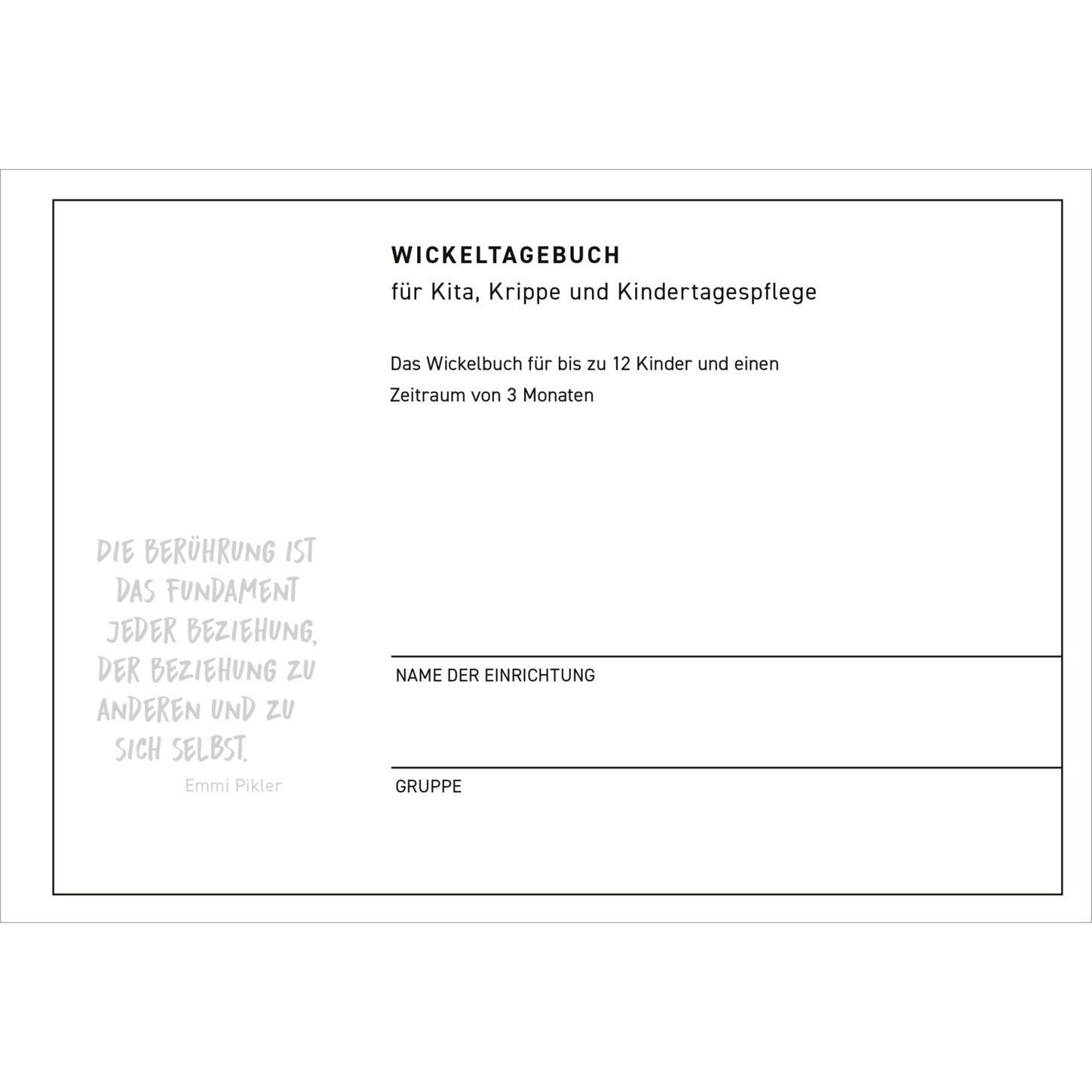 Thumbnail - Wickeltagebuch, Fachbücher von Manuela Olten, Herder Pädagogik