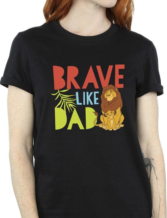 Actual product image Disney Womens/Ladies The Lion King Brave Like Dad Cotton Boyfriend T-Shirt (XL)