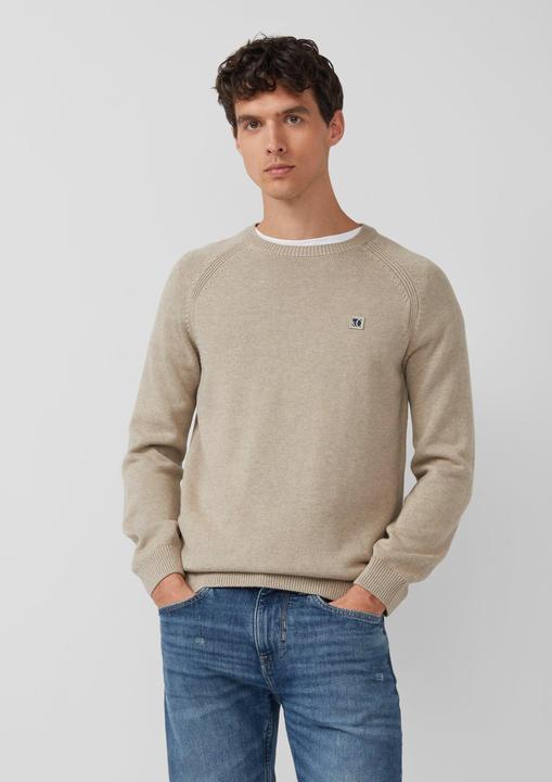 Produktbild s.Oliver Strickpullover Strickpullover aus Baumwolle mit Raglanärmeln (L)