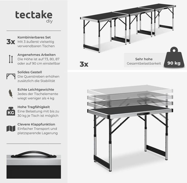 Actual product image tectake Wallpaper tables