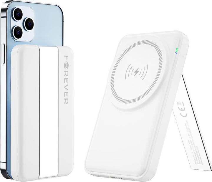 Immagine prodotto Forever MACS-100 stazione di ricarica wireless magnetica con power bank bianco 5in1 (20 W)