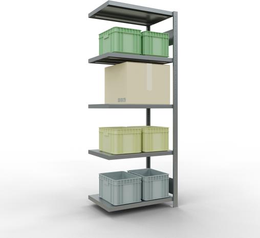 Actual product image Schulte Lagertechnik MULTIplus250 boltless add-on bay system with length bolts